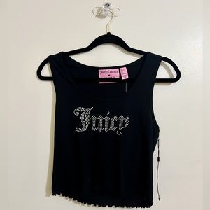 Juicy Couture x F21 black rhinestone tank
